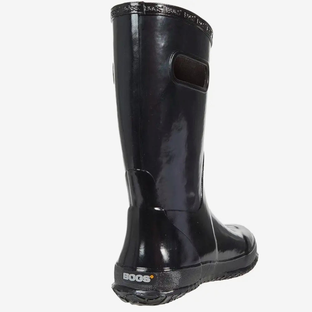 New Bogs Big Kids Black Classic High Pull On Rain Boots Wide sz 3 Y / 35 EU - Picture 2 of 12